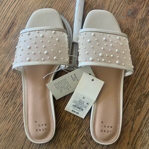 a new day Cream Pearl Embellished Flats